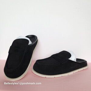 COACH Men’s Suede Loafer Mule- Men’s US Size: 9D - Black color⭐